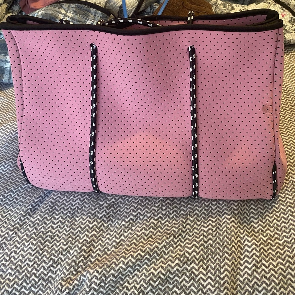 Neoprene tote (large) has one blemish from being a pool bag.